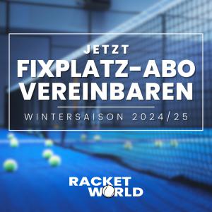 Jetzt Fixstunde für die Wintersaison 24/25 in der Racketworld sichern